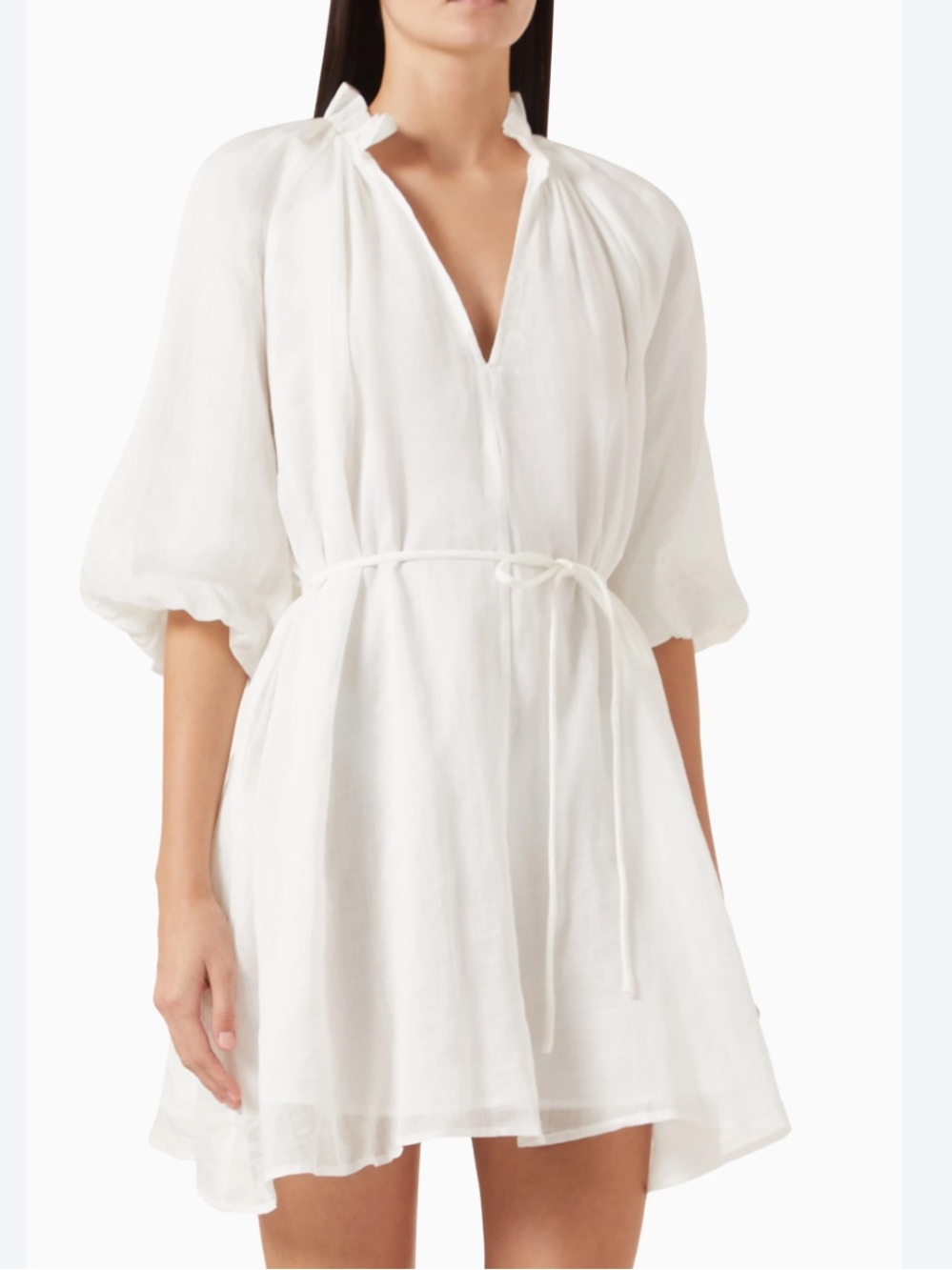 DISSH White Ellie Smock Mini Dress